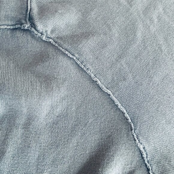 JOHN VARVATOS Star USA Long Sleeve Knit Henley Sweater M Blue Grey 100% Cotton - Picture 6 of 9